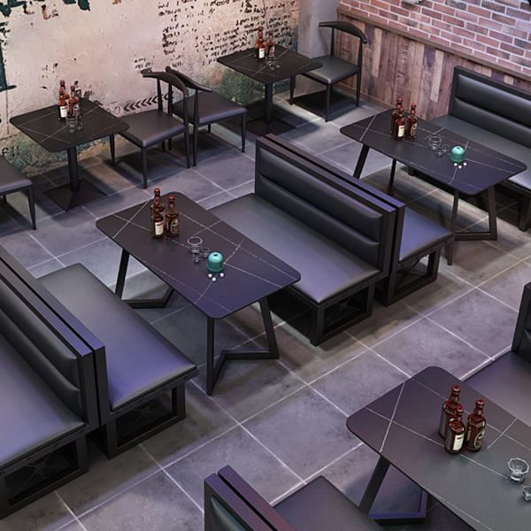 Industrial Sintered Stone Dinner Room Kitchen Table Black Metal Base Table for Dinning Room Clearhalo ' dining_table' 'Dining Tables & Seating' 'Dining Tables' 'furn' 'furn_dining_table' 'Furniture' 'furniture_dining_table' 'Kitchen & Dining Furniture' 'kitchen&dining_furn' 'kitchen' 'kitchen_dining_table' 1200x1200_cfd2f8a9-34a5-41af-9cc5-5f6d542ba946