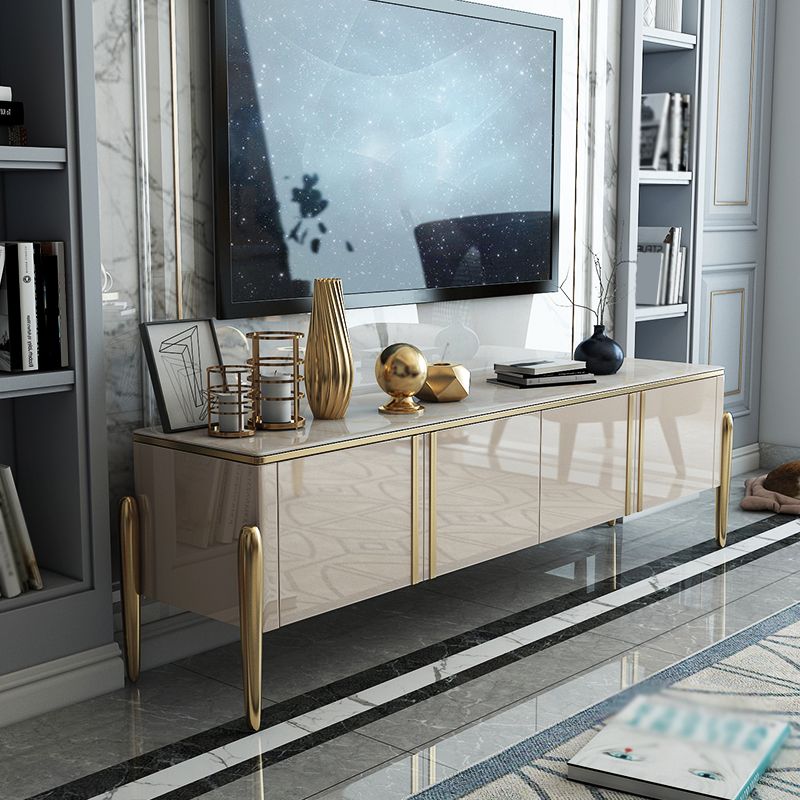 Glass Enclosed Storage TV Stand Luxury Rectangle TV Cabinet with Doors Clearhalo 'furn' 'furn_tv_stands_entertainment_centers' 'Furniture' 'Living Room Furniture' 'TV Stands & Entertainment Centers' 'TV Stands & Media Storage Furniture' 'tv_stands_entertainment_centers' 1200x1200_cfd30f7a-8ea9-4920-8b05-f890d9c9b685