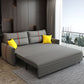 Gray Sleeper Sofa 34.25" Wide Faux leather Sofa Bed with Upholstered