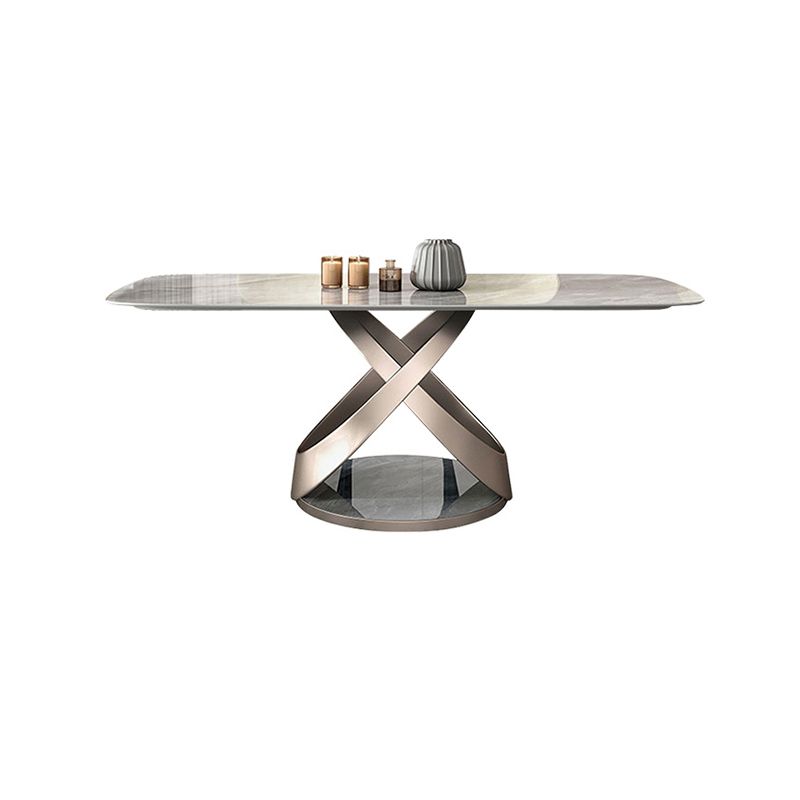 Juego de mesa de comedor moderna con tapa de piedra, juego de comedor interior rectangular de 1/2/5/6 piezas