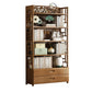 Brown Color Modern Style Bookshelf Closed Back Wood Bookcase