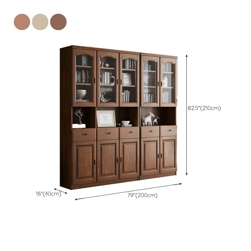 Grooves Handle Storage Cabinet Solid Wood Cabinet with Drawer Clearhalo 'Cabinets & Chests' 'cabinets_chests' 'furn' 'furn_cabinets_chests' 'Furniture' 'Living Room Furniture' 1200x1200_cfd5f458-89e0-43a9-9851-338e74f3d123