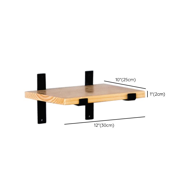 Contemporary Floating Bookshelf Wooden Natural Closed Back Bookcase
