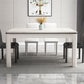 Mid-Century Style Marble Dining Table 4 Legs Wood Base Rectangle Table for Home Clearhalo ' dining_table' 'Dining Tables & Seating' 'Dining Tables' 'furn' 'furn_dining_table' 'Furniture' 'furniture_dining_table' 'Kitchen & Dining Furniture' 'kitchen&dining_furn' 'kitchen' 'kitchen_dining_table' 1200x1200_cfd76ced-afd8-4a9c-8b55-7381bc94669a