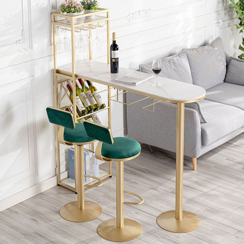 Nordic Style Bar Table Stone Top Pub Table with Wine Cabinet for Dining Room Clearhalo 'Bar Furniture' 'Bar Tables' 'bar_tables' 'furn' 'furn_bar_tables' 'Furniture' 'furniture_bar_tables' 'Kitchen & Dining Furniture' 'kitchen&dining_furn' 'kitchen' 1200x1200_cfd784b0-2975-4600-b312-92e56e8f9899