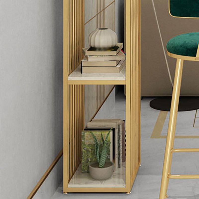 Glam Style Rectangle Counter Table Marble Top 42-inch Height Table for Dining Room Clearhalo 'Bar Furniture' 'Bar Tables' 'bar_tables' 'furn' 'furn_bar_tables' 'Furniture' 'furniture_bar_tables' 'Kitchen & Dining Furniture' 'kitchen&dining_furn' 'kitchen' 1200x1200_cfdbb508-c3a2-4897-82c1-0801062c50db