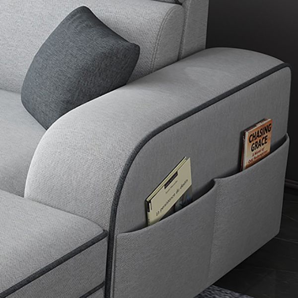 Quadratarm -Schnittsofa mit lagerungsverstellbaren Abschnitten für 4 Personen