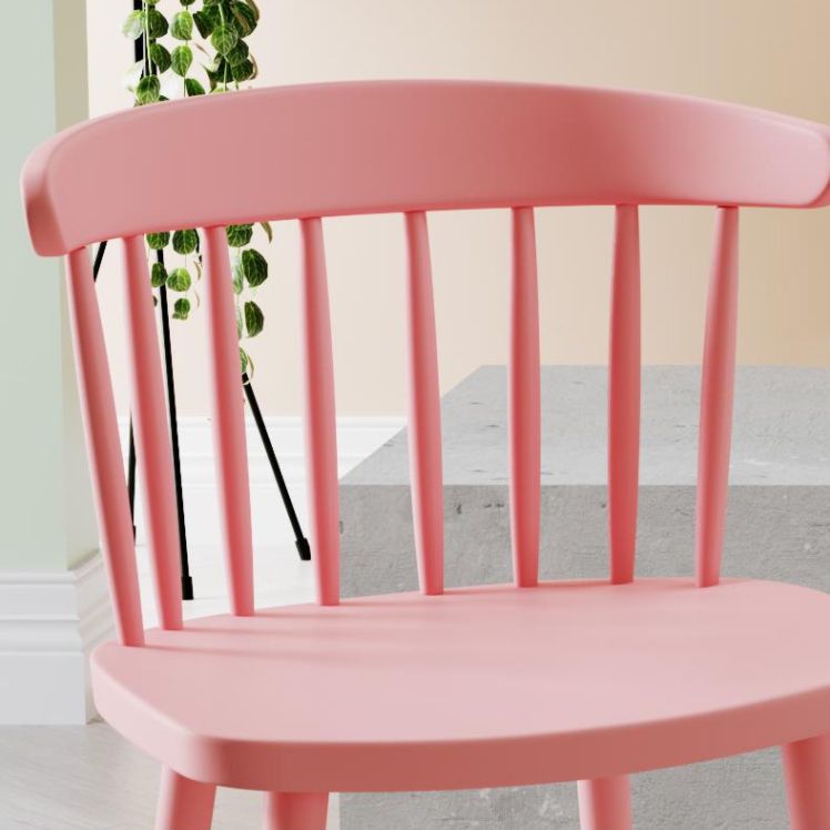 Plastic Scandinavian Kitchen Dining Room Side Chair Windsor Back Chair Clearhalo ' kitchen&dining_furn' 'Dining Chairs' 'Dining Tables & Seating' 'dining_chair' 'furn' 'furn_dining_chair' 'Furniture' 'furniture_dining_chair' 'Kitchen & Dining Furniture' 'kitchen' 1200x1200_cfdedd8e-2528-4d2e-a252-3eb06885ae41