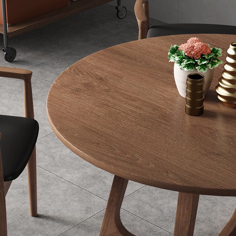 Kitchen Dinner Table Dining Room Round Wood Top Dining Table Clearhalo 'Dining Tables & Seating' 'Dining Tables' 'dining_table' 'furn' 'furn_dining_table' 'Furniture' 'Kitchen & Dining Furniture' 1200x1200_cfdf0234-613e-4128-ad1c-267d33dd3e33