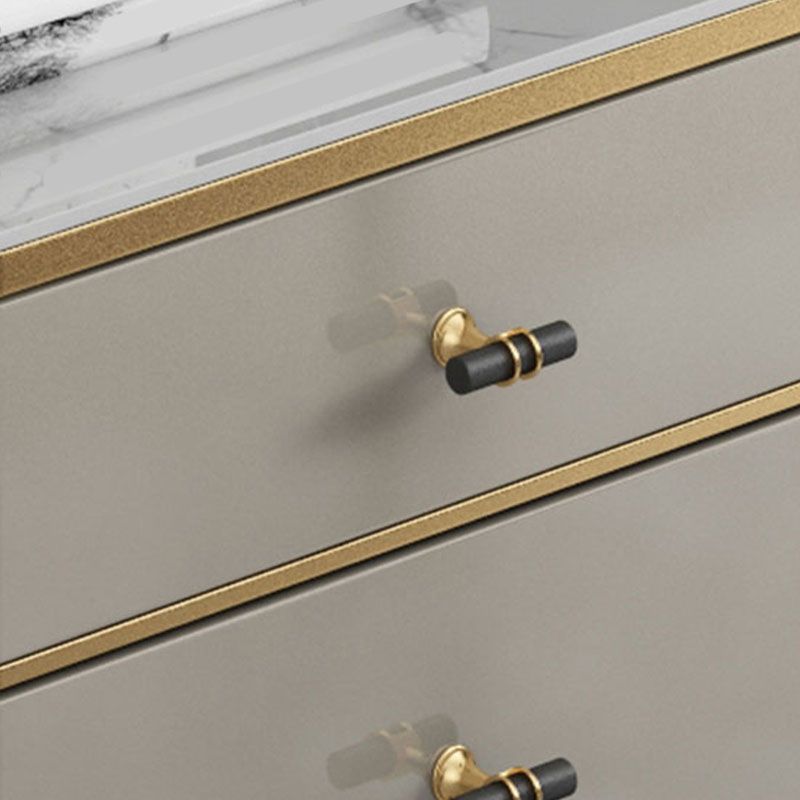 Commode de poitrine en pierre commode de rangement de style moderne pour chambre à coucher