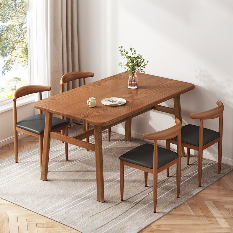 Modern Rectangle Shape Standard Dining Set MDF Kitchen Dining Set in Khaki Clearhalo 'Dining Room Sets' 'Dining Tables & Seating' 'dining_room_set' 'furn' 'furn_dining_room_set' 'Furniture' 'furniture_dining_room_set' 'Kitchen & Dining Furniture' 'kitchen&dining_furn' 'kitchen' 1200x1200_cfe0df06-b8ed-4399-b2b7-0cc323a95bc5