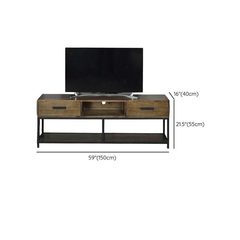 Industrial TV Media Console Solid Wood TV Stand with Drawers Clearhalo 'furn' 'furn_tv_stands_entertainment_centers' 'Furniture' 'Living Room Furniture' 'TV Stands & Entertainment Centers' 'TV Stands & Media Storage Furniture' 'tv_stands_entertainment_centers' 1200x1200_cfe0e27c-72ad-48e1-b220-767b70ce606c