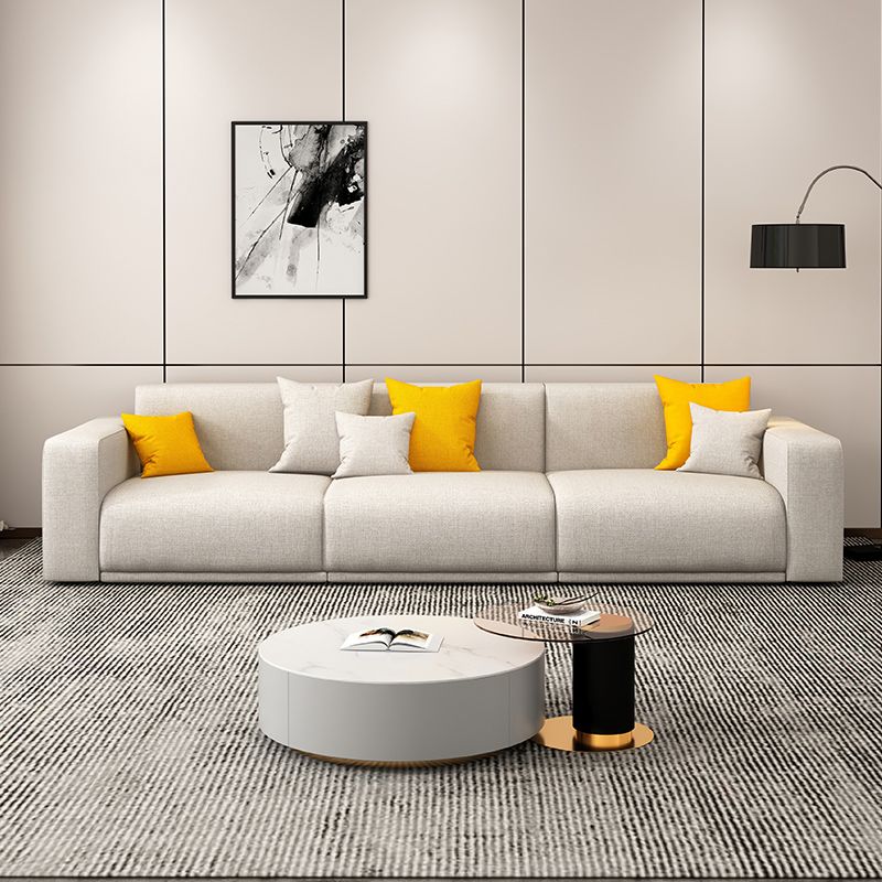 Stationary Slipcovered Cotton Living Room Square Arm Loose Back Sofa Clearhalo 'furn' 'furn_sofas' 'Furniture' 'Living Room Furniture' 'Sofa' 'sofas' 1200x1200_cfe13655-b5b7-4cb0-9aef-a3ec73d44133