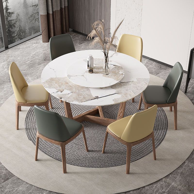 Round Dining Table Set 1/4/5/7 Pcs Solid Wood Frame Dining Table and Chairs Clearhalo 'Dining Room Sets' 'Dining Tables & Seating' 'dining_room_set' 'furn' 'furn_dining_room_set' 'Furniture' 'Kitchen & Dining Furniture' 1200x1200_cfe1f0d7-79ad-441c-8aec-4592a9bd91bf