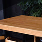 Mesa de comedor industrial para comedor, mesa de comedor con base de caballete para cocina