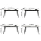 Modern Style Home Sintered Stone Dining Table 4 Legs Rectangular Table in White Clearhalo ' dining_table' 'Dining Tables & Seating' 'Dining Tables' 'furn' 'furn_dining_table' 'Furniture' 'furniture_dining_table' 'Kitchen & Dining Furniture' 'kitchen&dining_furn' 'kitchen' 'kitchen_dining_table' 1200x1200_cfe31edf-dd93-4060-919a-911611e5bb58