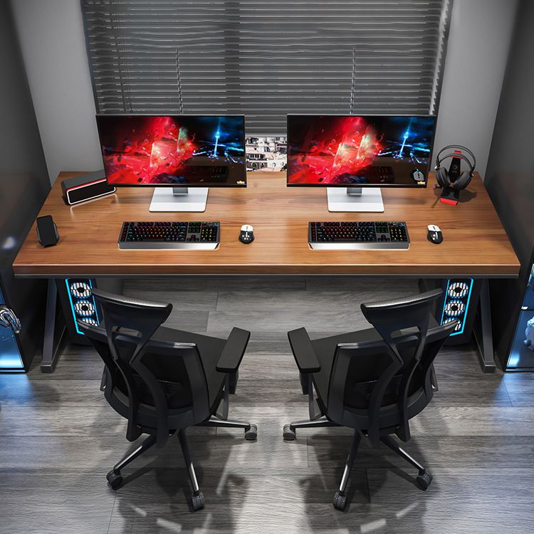 Bureau de bureau rectangulaire en bois massif de 29,53 pouces de haut bureau