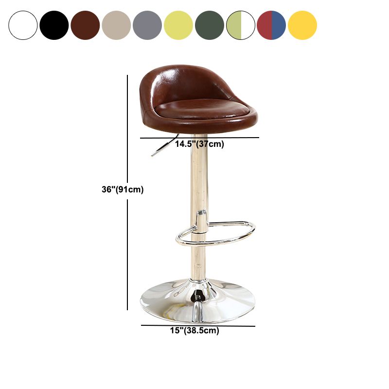 Skandinavischer Metallhocker Rundsitz gepolsterte Thekeschatzhocker