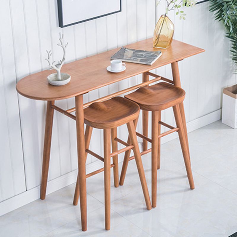 Industrial Armless Bar Stools Solid Wood Dining Stool with Footrest Clearhalo 'Bar Furniture' 'Bar Stools' 'bar_stools' 'furn' 'furn_bar_stools' 'Furniture' 'Kitchen & Dining Furniture' 1200x1200_cfe52392-402e-4177-bbcd-5456abfa803f