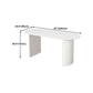 Sintered Stone and Ash Wood White Table Modern Dining Table with Double Pedestal Clearhalo 'Dining Tables & Seating' 'Dining Tables' 'dining_table' 'furn' 'furn_dining_table' 'Furniture' 'furniture_dining_table' 'Kitchen & Dining Furniture' 'kitchen' 'kitchen_dining_table' 1200x1200_cfe54330-554c-419d-b1ba-0b79c61e8e6a