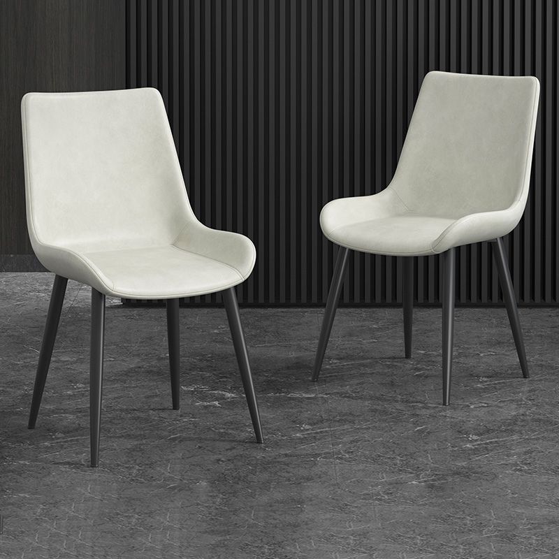 Metal Industrial Dining Side Chair Solid Back Dining Armless Single Chair Clearhalo ' kitchen&dining_furn' 'Dining Chairs' 'Dining Tables & Seating' 'dining_chair' 'furn' 'furn_dining_chair' 'Furniture' 'furniture_dining_chair' 'Kitchen & Dining Furniture' 'kitchen' 1200x1200_cfe6093d-237b-4d8a-9d9c-e556c0a9b74c