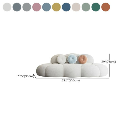 Zeitgenössischer 28,74 "H Wolle 3 Sitzer Armloses Sofa für Wohnzimmer