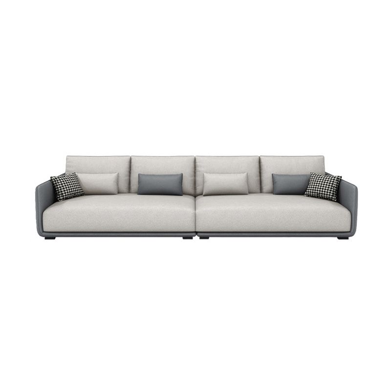 Living Room Contemporary Light-grey Standard Tuxedo Arm Sofa Chaise Clearhalo 'furn' 'furn_sofas' 'Furniture' 'furniture_sofas' 'kitchen' 'kitchen_sofas' 'Living Room Furniture' 'Sofa' 'sofas' 1200x1200_cfe6f6c4-2a44-4d10-82c6-94d492881423
