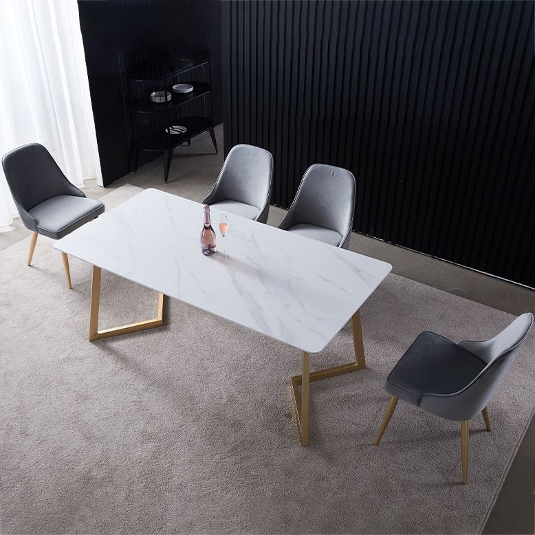 Set da pranzo contemporaneo da 1/2/5/7 pezzi, mobili da pranzo in pietra