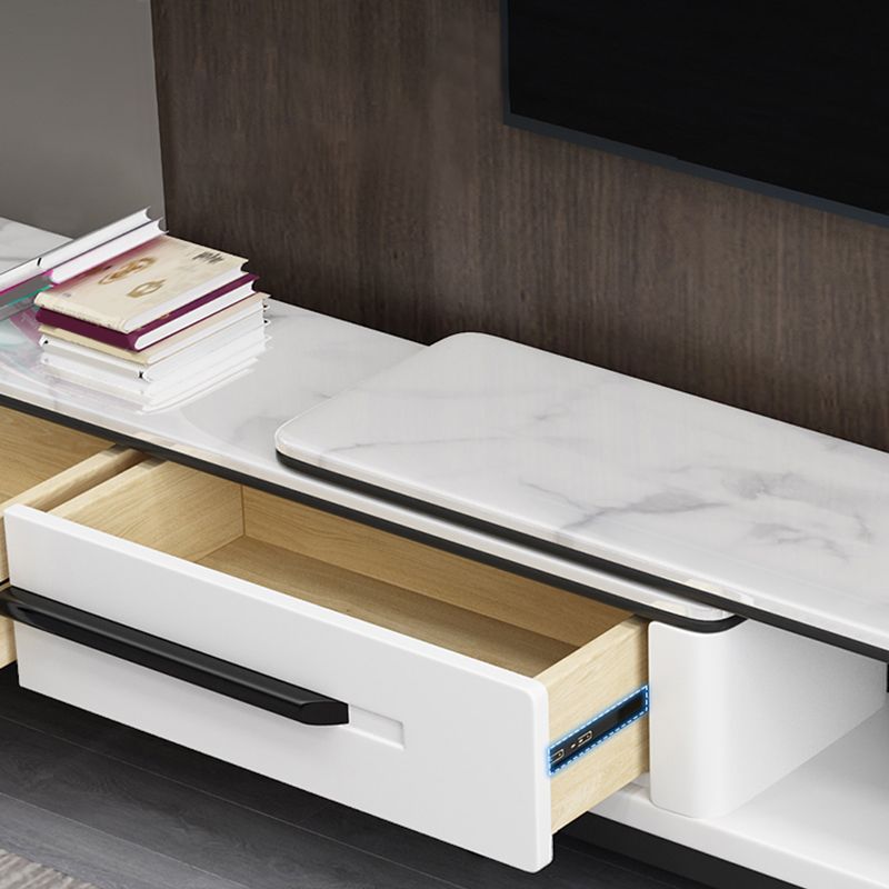 2 Drawers TV Console Modern Stone Media Console with Splayed Wooden Legs Clearhalo 'furn' 'furn_tv_stands_entertainment_centers' 'Furniture' 'Living Room Furniture' 'TV Stands & Entertainment Centers' 'TV Stands & Media Storage Furniture' 'tv_stands_entertainment_centers' 1200x1200_cfe83110-db20-45a8-a251-8a5b714a54ec