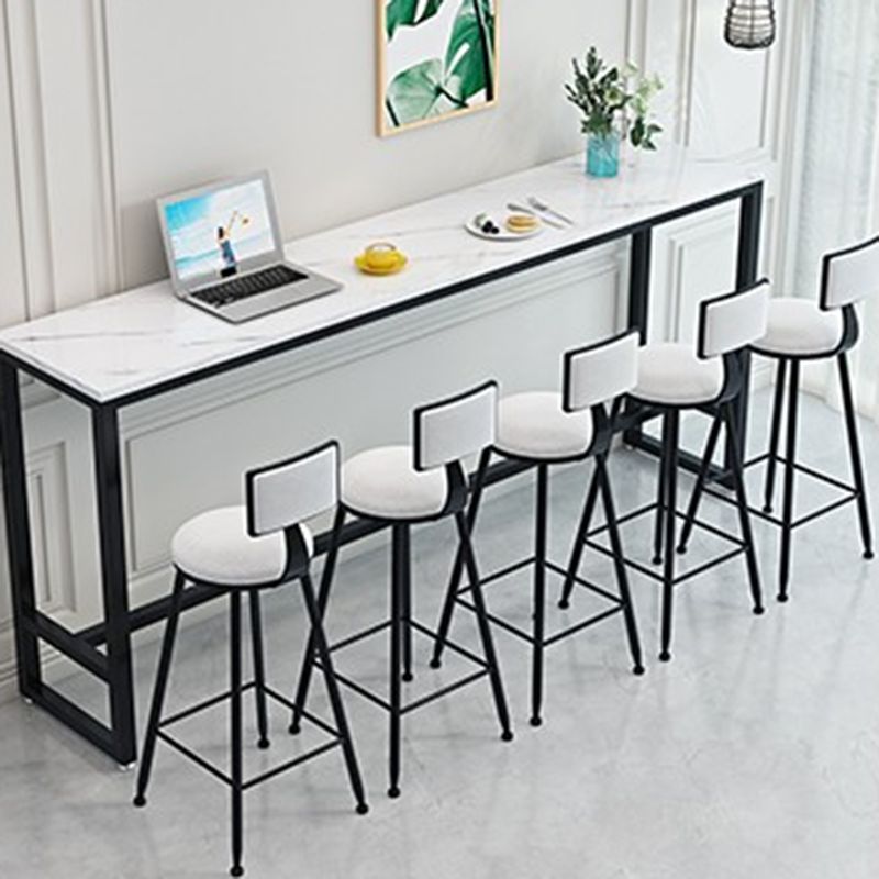 Indoor-Glam-Bar-Esstisch, rechteckiger Barhocker-Tisch mit Fußstütze