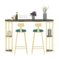 Oval Pub Table Bar Height Glam Bar Table for Indoor and Breakroom Clearhalo 'Bar Furniture' 'Bar Tables' 'bar_tables' 'furn' 'furn_bar_tables' 'Furniture' 'Kitchen & Dining Furniture' 1200x1200_cfe9cc8c-ca4f-459c-98d1-4c88ce406a40