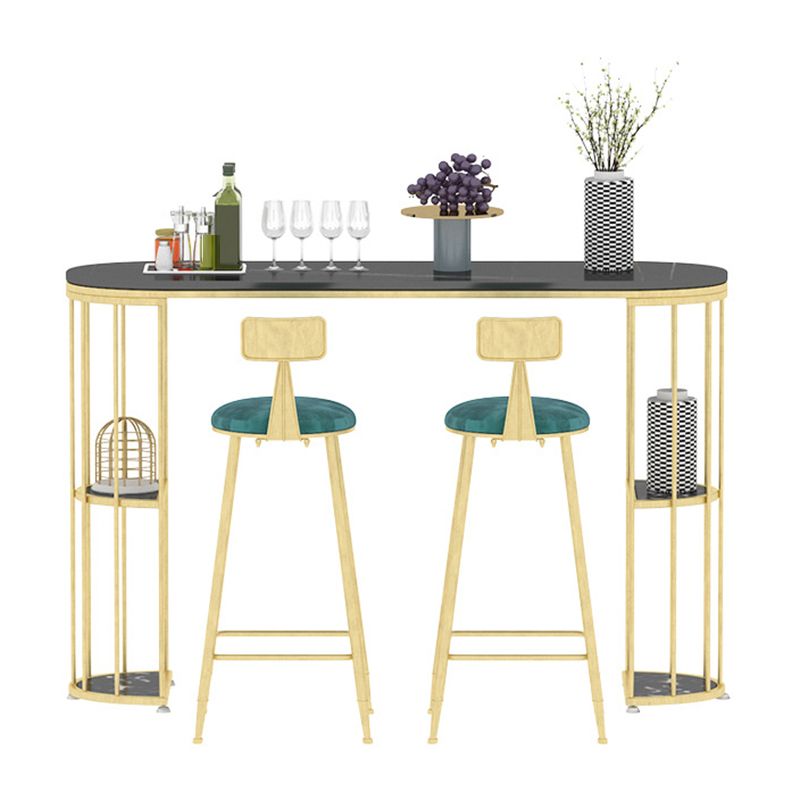 Oval Pub Table Bar Height Glam Bar Table for Indoor and Breakroom Clearhalo 'Bar Furniture' 'Bar Tables' 'bar_tables' 'furn' 'furn_bar_tables' 'Furniture' 'Kitchen & Dining Furniture' 1200x1200_cfe9cc8c-ca4f-459c-98d1-4c88ce406a40