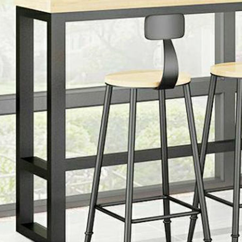 Juego de mesa de Bar con tapa de madera de pino, 1/5/9 piezas, juego de mesa de Pub rectangular Industrial