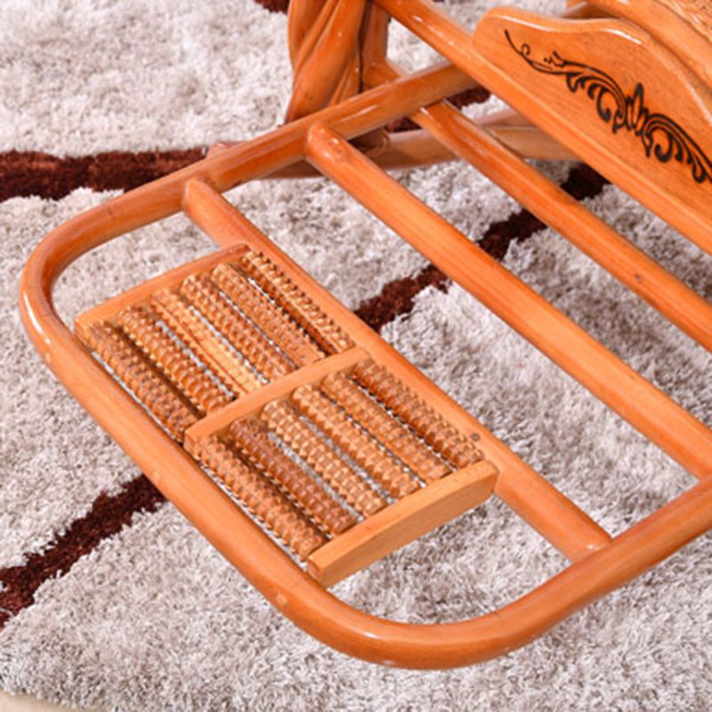 Chaise à bascule traditionnelle chaise de rocher en osier en bois pour le salon