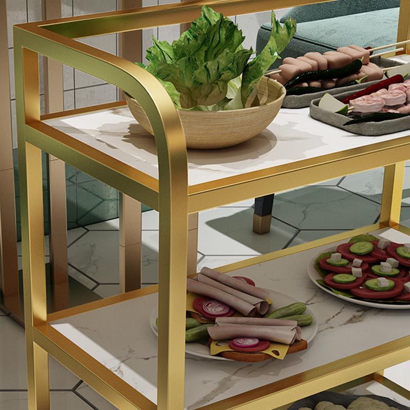 Modern 25.59"H Stationary Prep Table Metal Prep Table for Home Use Clearhalo 'furn' 'furn_kitchen_islands_carts' 'Furniture' 'Kitchen & Dining Furniture' 'Kitchen Islands & Carts' 'kitchen_islands_carts' 1200x1200_cfebcf6f-3359-441c-a907-acbaab4c3bad