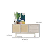 Modern Dining Buffet Solid Wood Sideboard Table with Cabinets and Drawers
