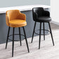 Modern Reception Armed Swivel Stool Matte Finish Leather Barstool Clearhalo 'Bar Furniture' 'Bar Stools' 'bar_stools' 'furn' 'furn_bar_stools' 'Furniture' 'furniture_bar_stools' 'Kitchen & Dining Furniture' 1200x1200_cfec5844-3a75-4587-85e0-518dcf4db98d