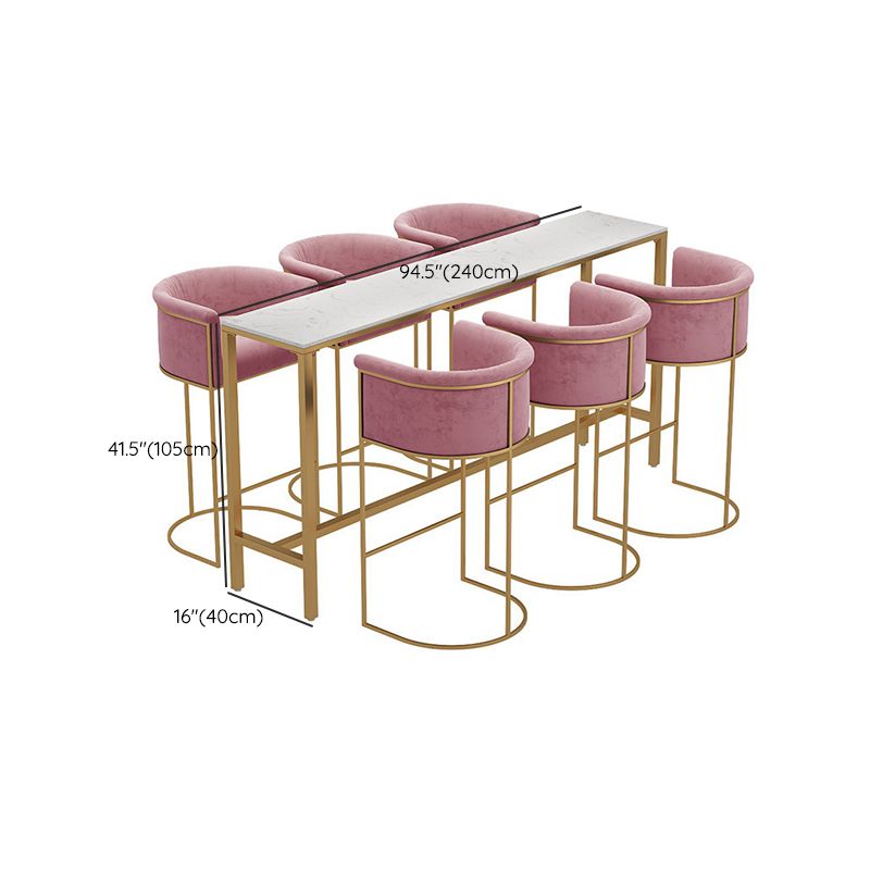 Mesa moderna con altura de barra, mesa de Bar con tapa de mármol sintético para sala de estar