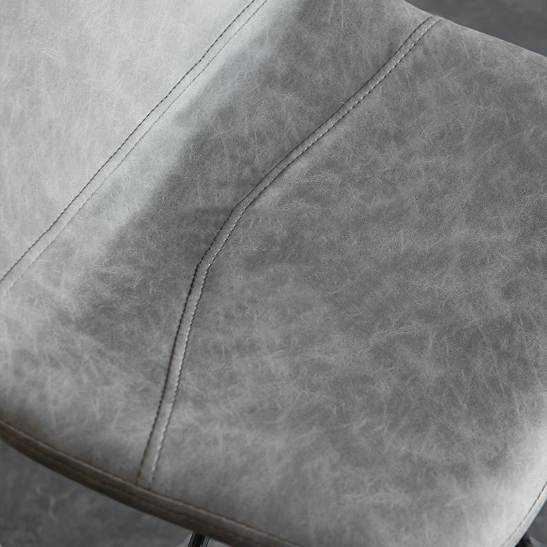 Contemporary Matte Finish Leather Barstool Adjustable Height Footrest Home Stool Clearhalo 'Bar Furniture' 'Bar Stools' 'bar_stools' 'Furniture' 'furniture_bar_stools' 'Kitchen & Dining Furniture' 1200x1200_cfed1131-8f68-4f6a-9bcc-40bae1a94b91