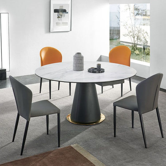 Glam 1/3/4/5/7 Pieces Dining Set Sintered Stone Dining Table Set for Dining Areas Clearhalo 'Dining Room Sets' 'Dining Tables & Seating' 'dining_room_set' 'furn' 'furn_dining_room_set' 'Furniture' 'furniture_dining_room_set' 'Kitchen & Dining Furniture' 1200x1200_cfed8418-fe5e-4412-b0a9-a431df00253b