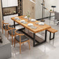 Mesa de comedor con caballete rectangular, mesa de madera moderna para comedor y Bar