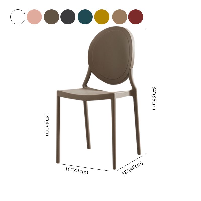 Scandinavian Plastic Armless Dining Chairs Stackable Dining Side Chairs (Set of 4) Clearhalo ' kitchen&dining_furn' 'Dining Chairs' 'Dining Tables & Seating' 'dining_chair' 'furn' 'furn_dining_chair' 'Furniture' 'furniture_dining_chair' 'Kitchen & Dining Furniture' 'kitchen' 1200x1200_cff1bd17-ed9b-416e-8c4a-26b8f0585ae4