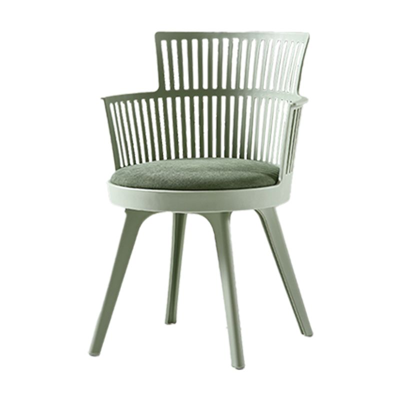 グラムプラスチックフレームダイニングアームチェア布張りファブリックアームチェア