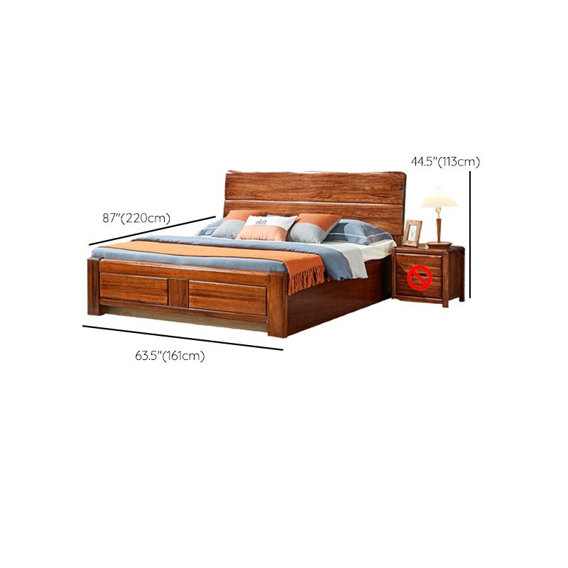Traditional Solid Wood Standard Bed Solid Color Bed with Headboard Clearhalo 'Bedroom Furniture' 'Beds' 'furn' 'furn_beds' 'Furniture' 1200x1200_cff29877-5ffc-4d60-9771-07120834e39b