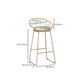 Glam Counter Bar Stool Low Back Counter Height Stools for Bristol Clearhalo 'Bar Furniture' 'Bar Stools' 'bar_stools' 'furn' 'furn_bar_stools' 'Furniture' 'Kitchen & Dining Furniture' 1200x1200_cff2b864-bd4e-4792-8605-856bf026a3ff
