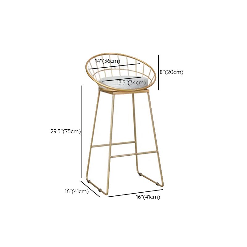 Glam Counter Bar Stool Low Back Counter Height Stools for Bristol Clearhalo 'Bar Furniture' 'Bar Stools' 'bar_stools' 'furn' 'furn_bar_stools' 'Furniture' 'Kitchen & Dining Furniture' 1200x1200_cff2b864-bd4e-4792-8605-856bf026a3ff