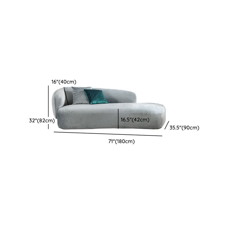 Modern Chaise Lounge Couch Recessed Arm Chaise Lounge with Pillows Clearhalo 'Chairs & Seating' 'Chaise Lounge' 'chaise_lounge' 'furn' 'furn_chaise_lounge' 'Furniture' 'Living Room Furniture' 1200x1200_cff34e4a-7649-44ef-bd67-59d66c383bbb