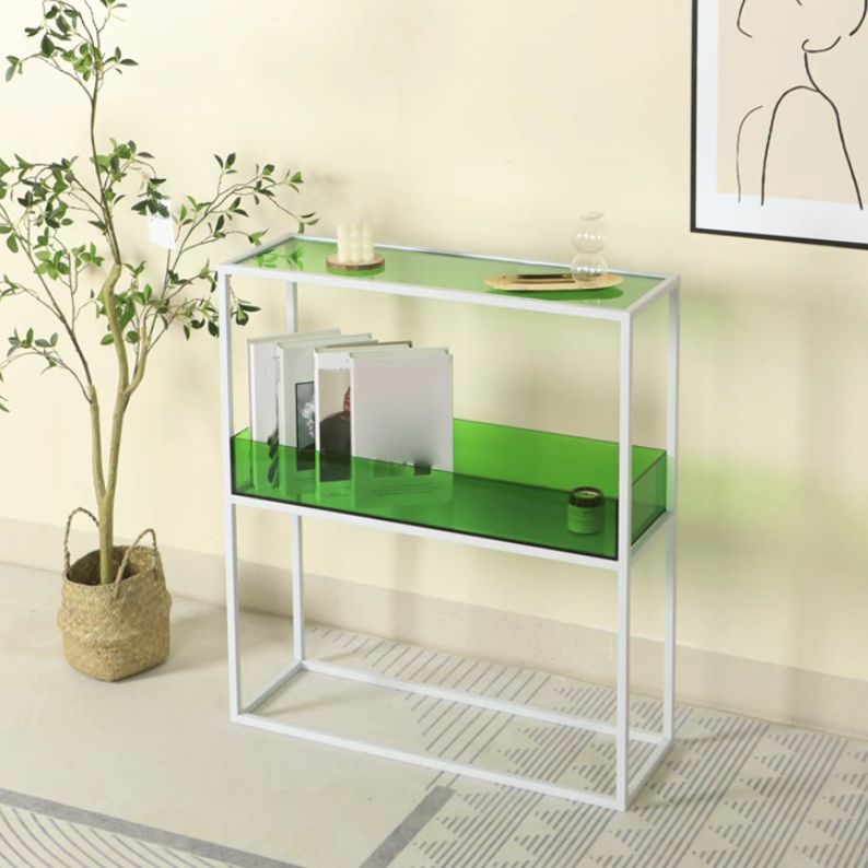 Contemporary Acrylic Bookcase Etagere Open Back Bookshelf with Shelves Clearhalo 'Bookcases' 'furn' 'furn_bookcases' 'Furniture' 'Office Furniture' 1200x1200_cff37292-b813-4495-90d4-fbee432e201e