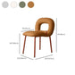 Designer Style Armless Dining Chair Open Back Side Velvet Chair with Metal Legs