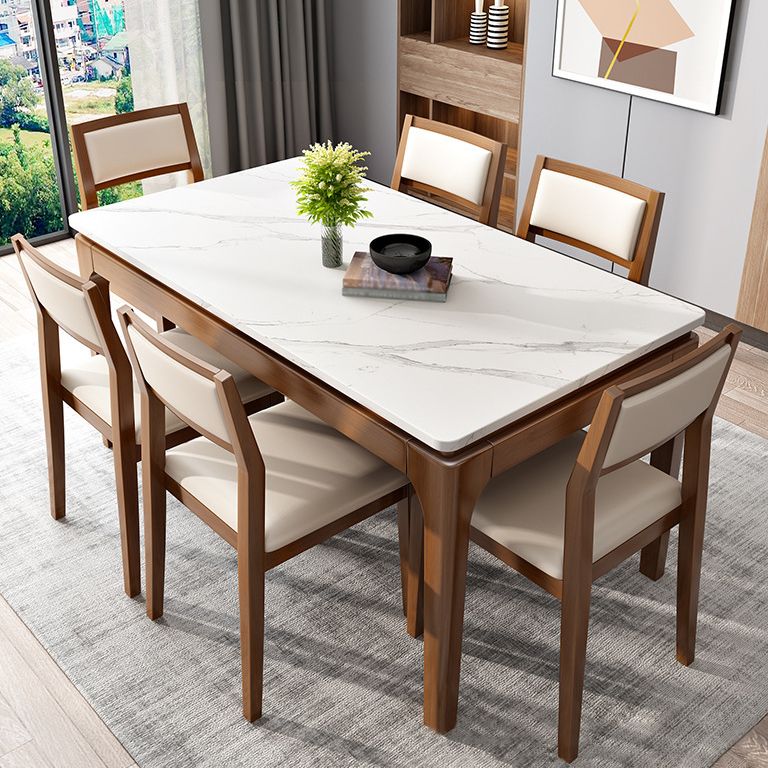 Witte stenen tafel midden-eeuwse moderne eettafel met 4 poten